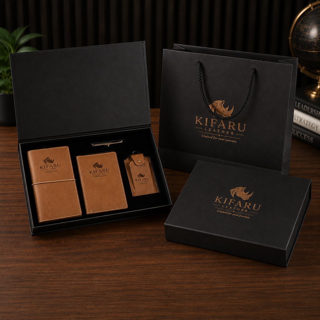 Kifaru Leather Executive Travel Gift Set