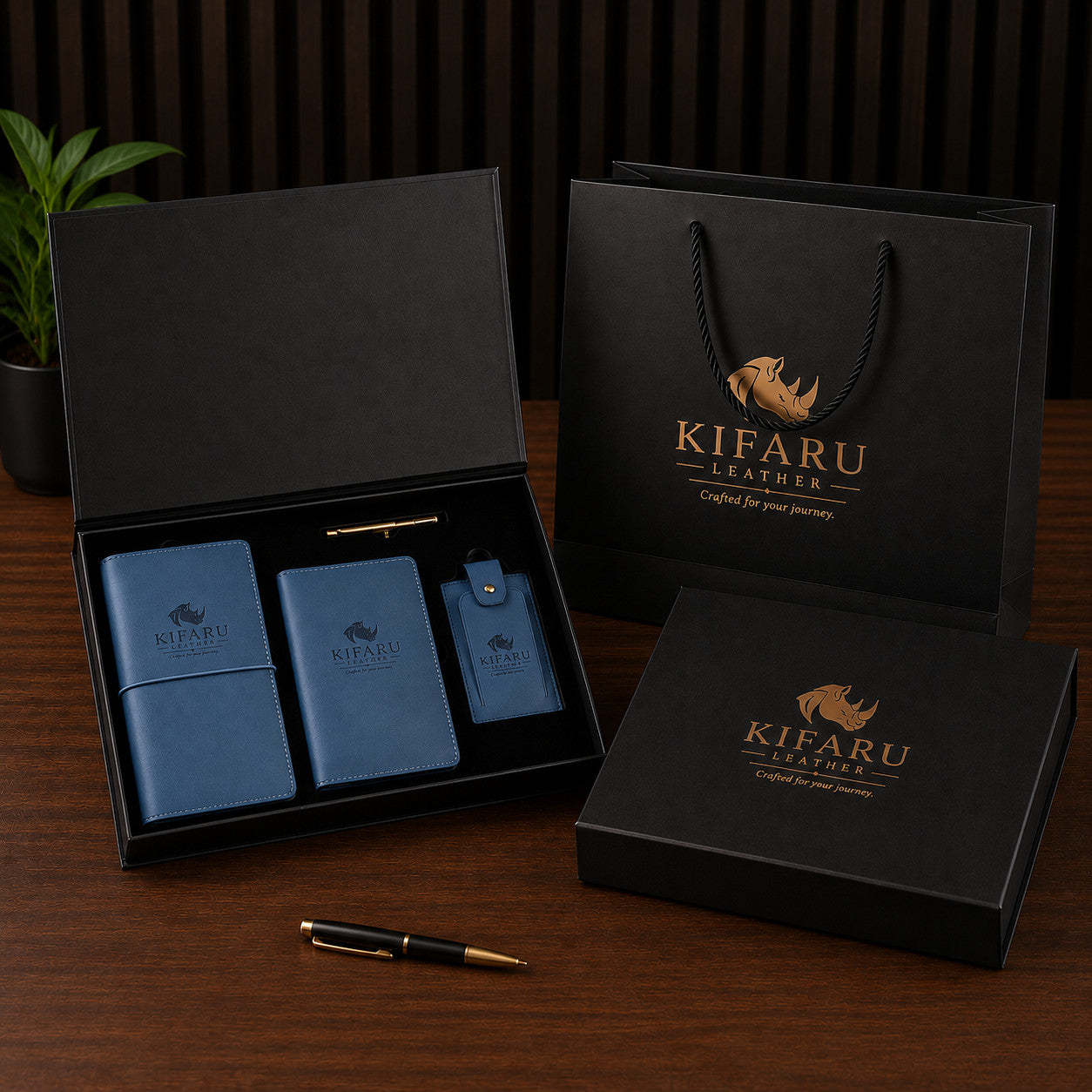 Kifaru Leather Executive Travel Gift Set