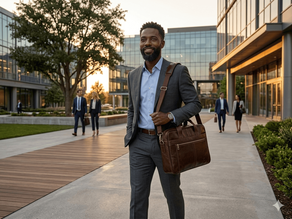 Kifaru Leather Executive Essential Laptop Bag