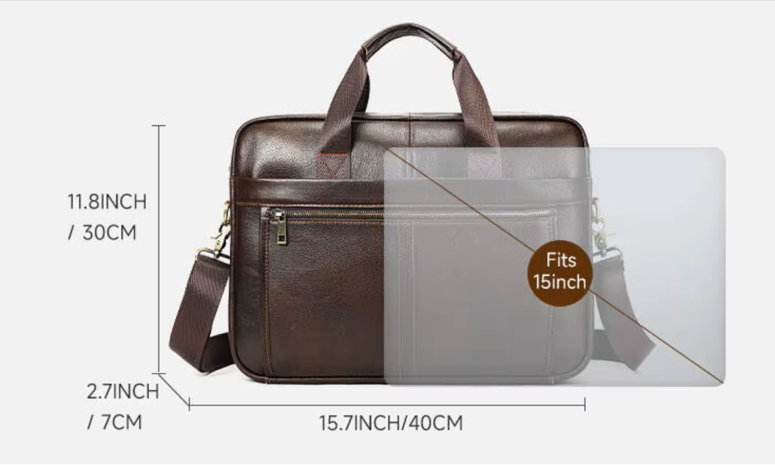 Kifaru Leather Executive Essential Laptop Bag