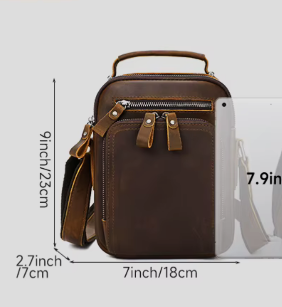 Kifaru Leather Coffee Brown Cross Body Bag