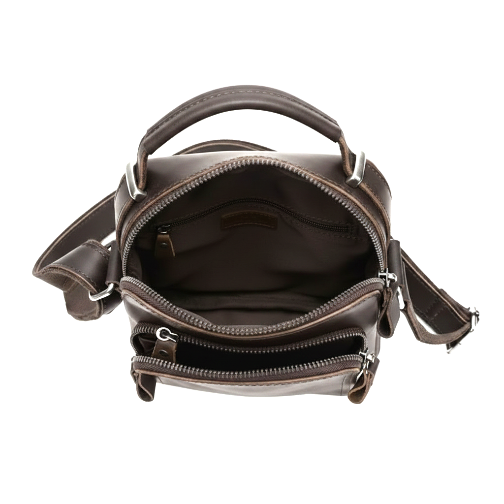 Kifaru Leather Coffee Brown Cross Body Bag