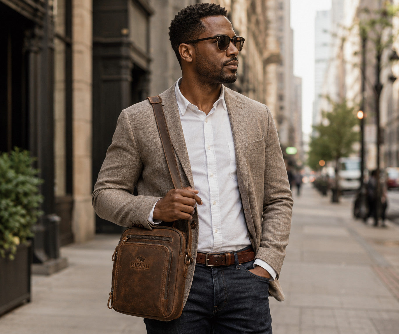 Kifaru Leather Heritage Crossbody Bag