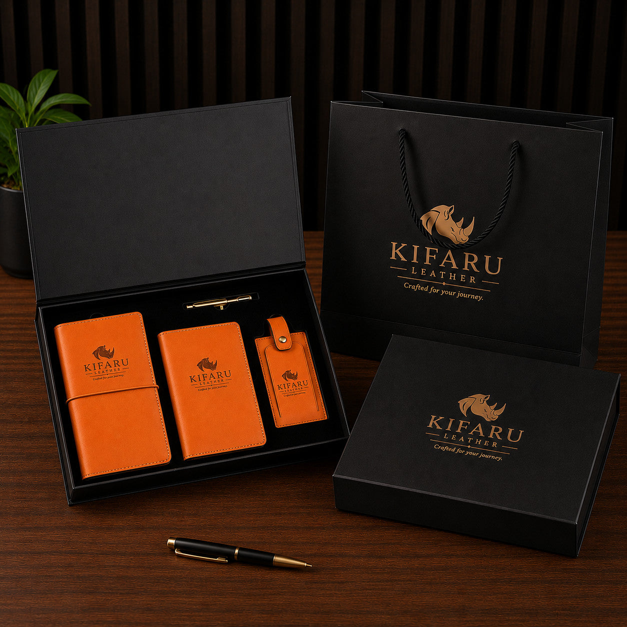 Kifaru Leather Executive Travel Gift Set